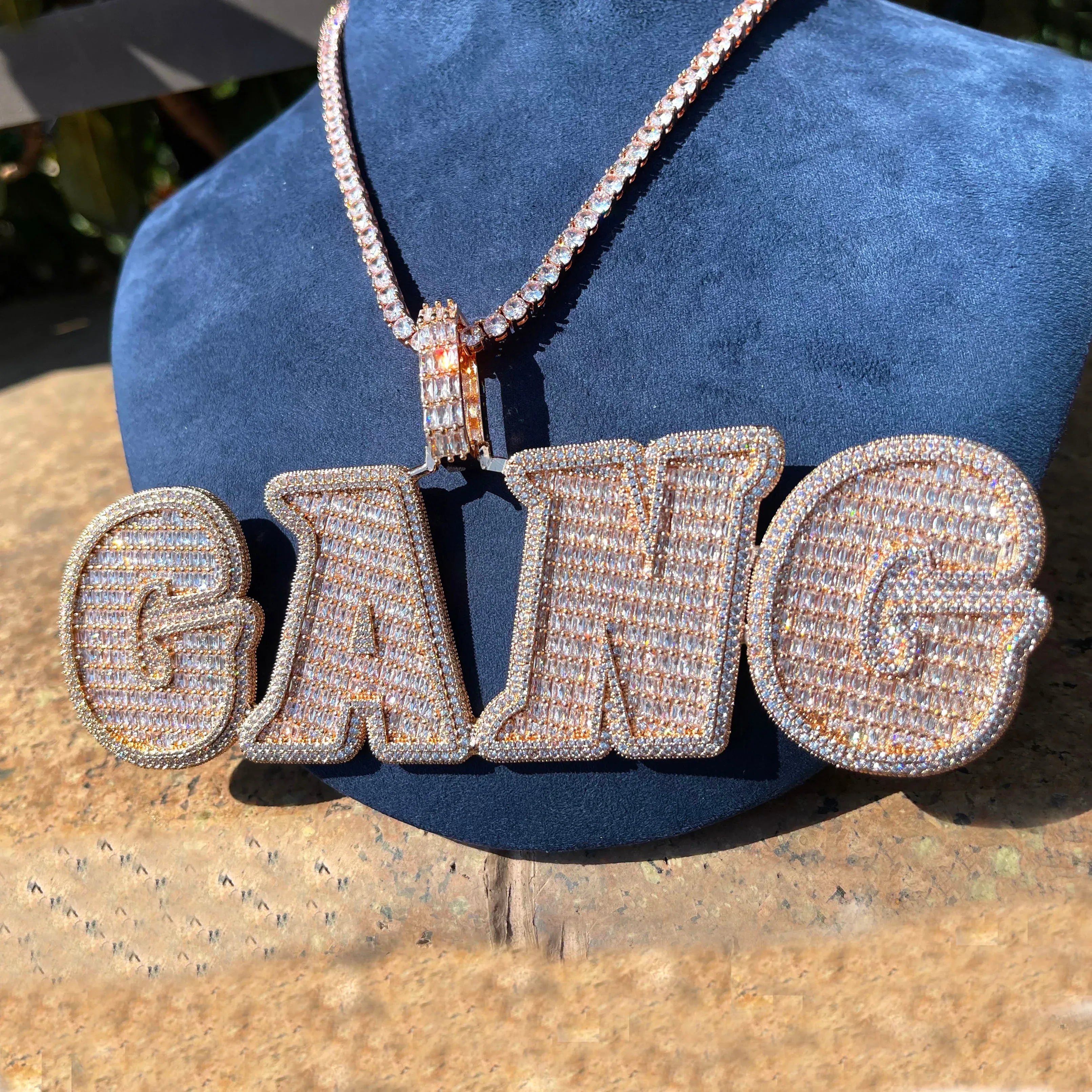 VVS Dance Iced Out Personalized Custom Name Necklace Pendant – Luxury Hip Hop Jewelry for Men & Women - CaratixJewelry